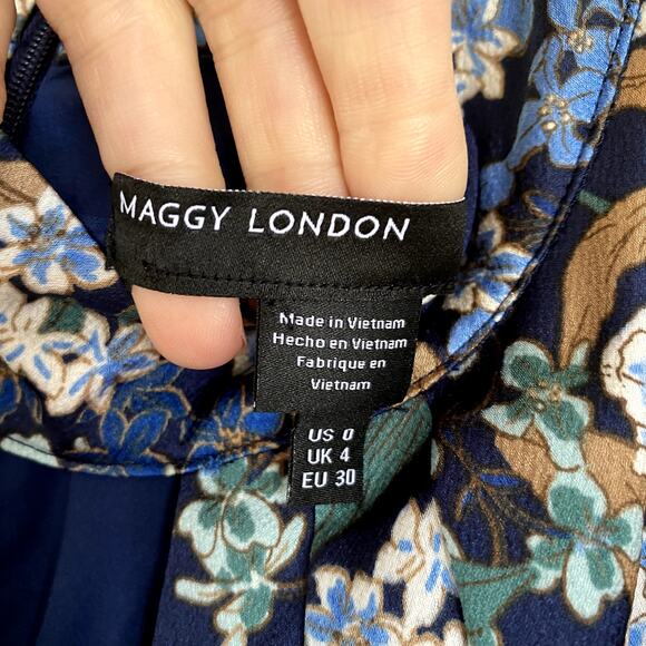 NWT Maggy London Marnette Fit & Flare Dress in Twilight Size 0 - Picture 5 of 8